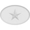 Ekena Millwork Standard Dalton Star Rosette With Rounded Edge, 5"W x 3 1/4"H x 3/4"P ROSP050X033X075DAL08 - alternate 2